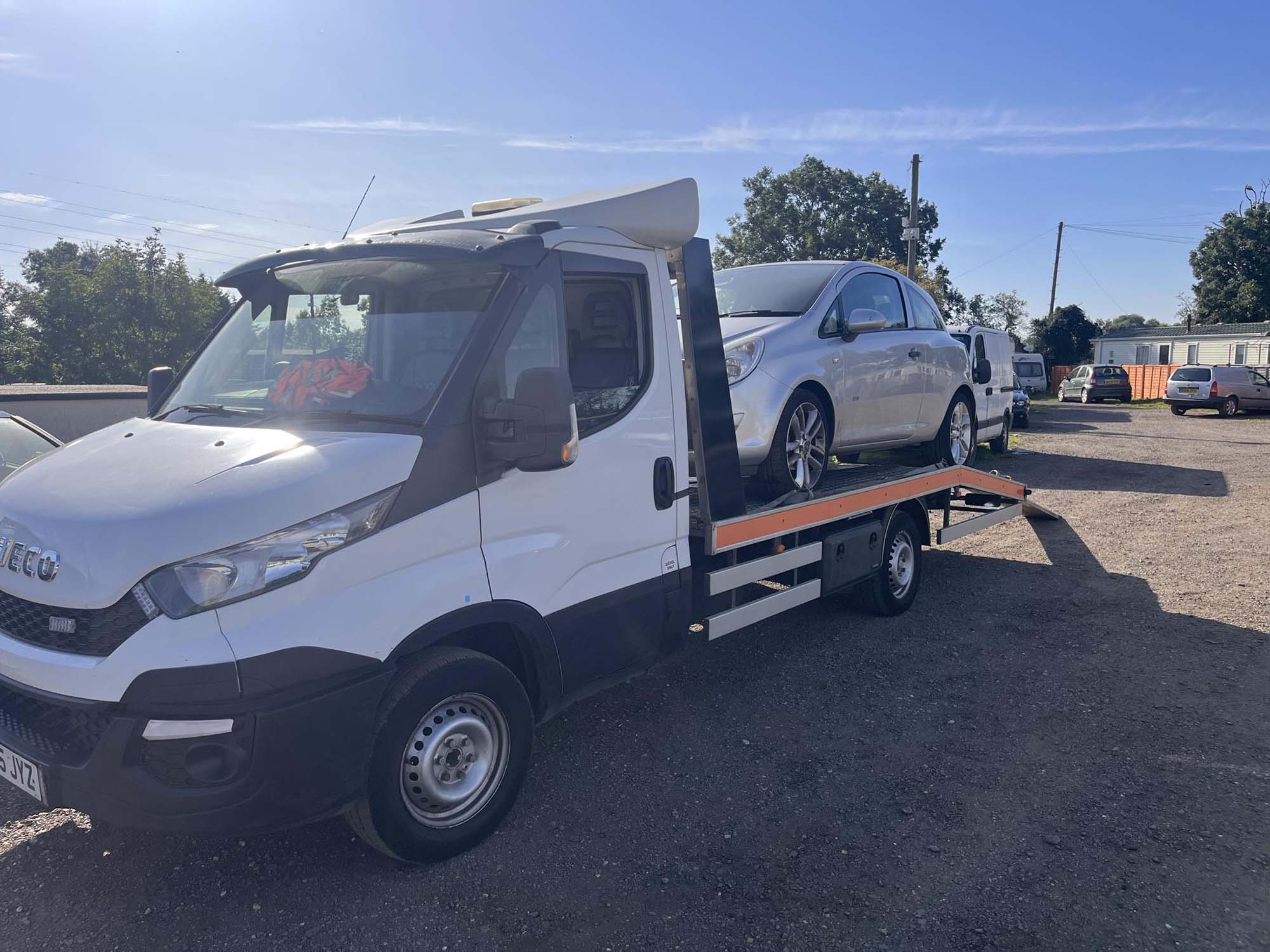 Nissan Micra on recovery truck